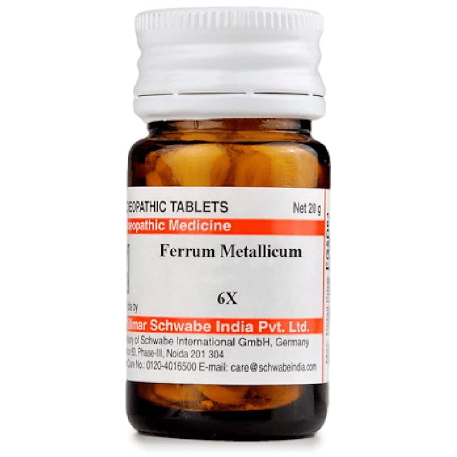 Dr. Willmar Schwabe India Ferrum Metallicum Trituration Tablet 6x 20 No's