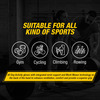 Musclexp Firm Stud Workout Gym Gloves Heavy Duty Absorbing Non-Odor Material Unisex (Jet-Black)