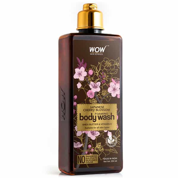 Wow Skin Science Japanese Cherry Blossom Foaming Body Wash - No Parabens, Sulphate, Silicones, 250Ml