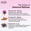 Inlife Silymarin Oil Capsules 200mg | Turmeric & Piperine | Milk Thistle Extract | Unisex | Veg 60n