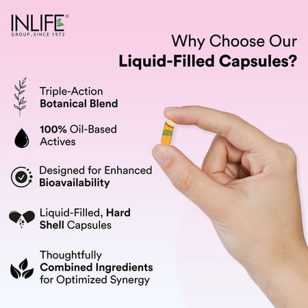 Inlife Silymarin Oil Capsules 200mg | Turmeric & Piperine | Milk Thistle Extract | Unisex | Veg 60n