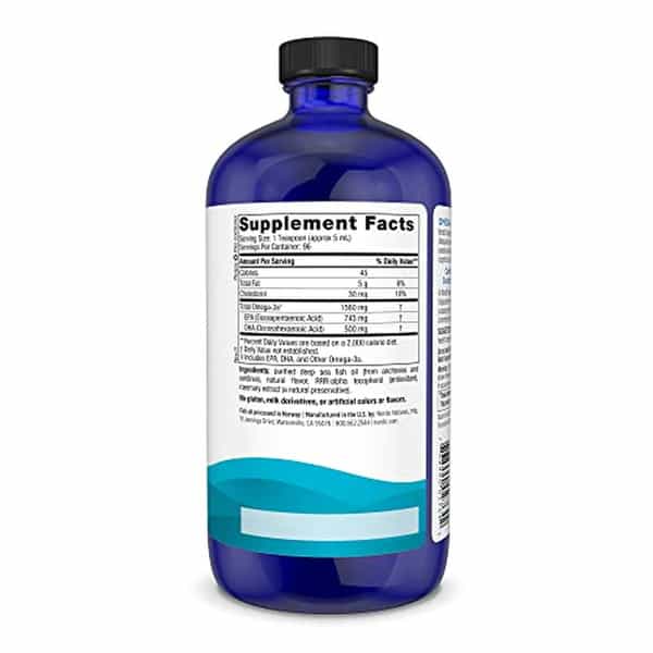 Nordic Naturals Omega 3 Liquid 1560 Mg Omega 3 Fatty Acid Sardine Fish Oil Syrup With Epa & Dha 16Oz