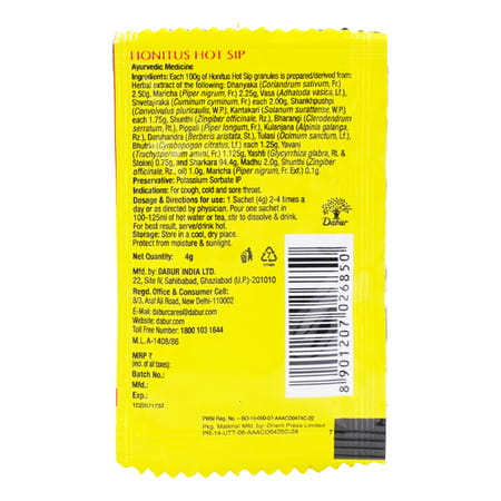 Dabur Honitus Hotsip Sachet (4g X 30) Box Of 120 G