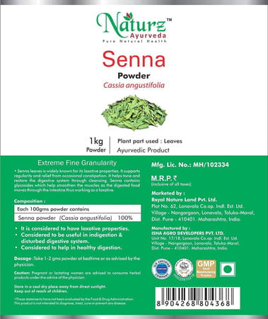 Naturz Ayurveda Senna Powder - 1 Kg Value Pack Of 2