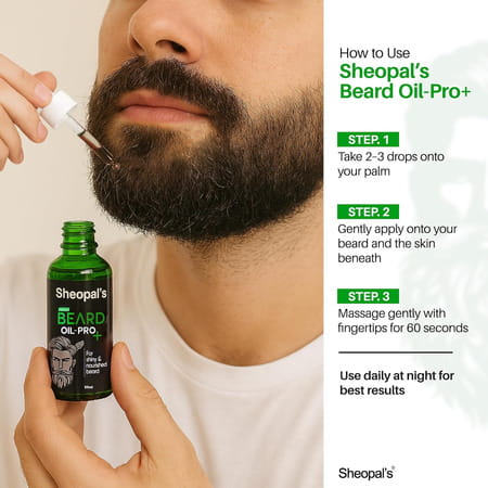 Sheopal'S Beard Growth Oil Pro+ | For Uneven & Fast Growth | 50ml | Pack Of 1
