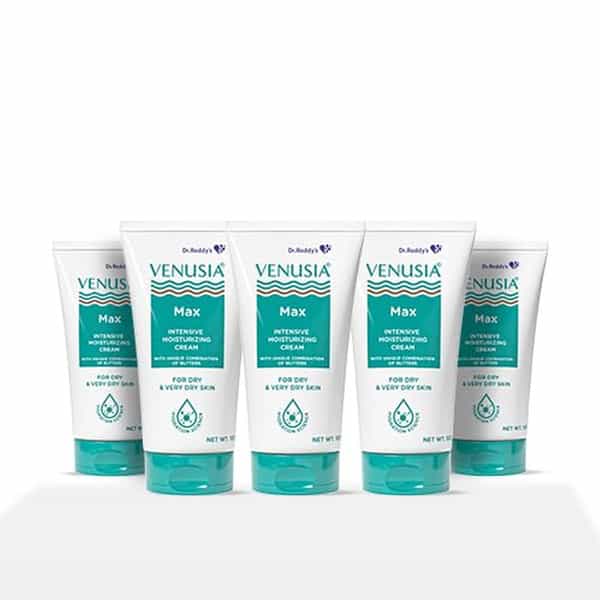 Venusia Max Intensive Moisturizing | For Dry And Very Dry Skin | Cream | 150 Gm | Pack Of 5