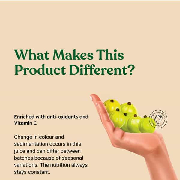 Kapiva Amla + Giloy Juice 1L|Natural Juice Made From Fresh Amlas And Neem-Grown Giloy