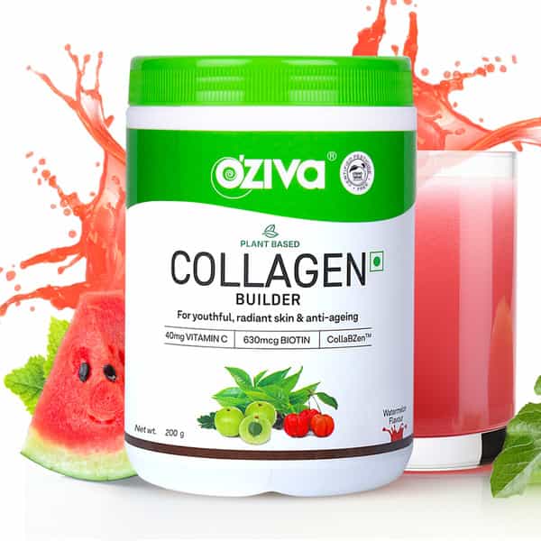 Oziva Plant Based Watermelon Collagen Builder Powder For Youthful & Radiant Skin - 250G