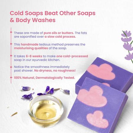 Nat Habit Himalayan Lavender Soap For Glowing Skin Cold Pressed Moisturising Soap (125g)