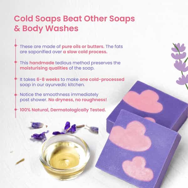 Nat Habit Himalayan Lavender Soap For Glowing Skin Cold Pressed Moisturising Soap (125G)
