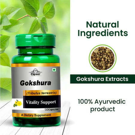 Cipzer Gokshura 60 Capsules | Supports Mens Vitality| Libido & Reproductive Wellness