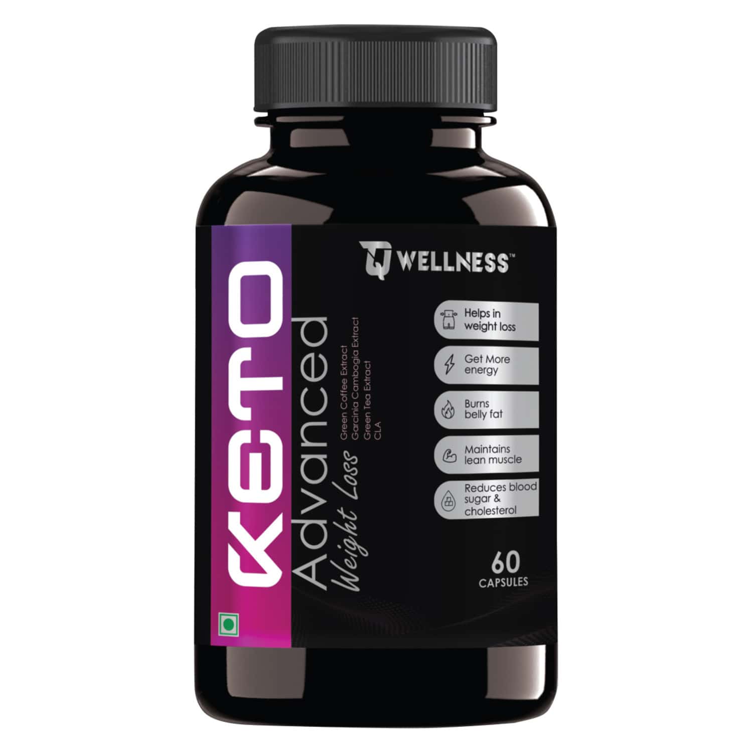 Tq Wellness Keto Advanced Weight Loss Capsule| Fat Burner With Garcinia Cambogia-60'S Capsules
