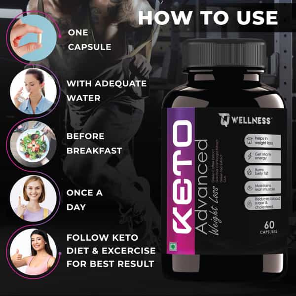 Tq Wellness Keto Advanced Weight Loss Capsule| Fat Burner With Garcinia Cambogia-60'S Capsules