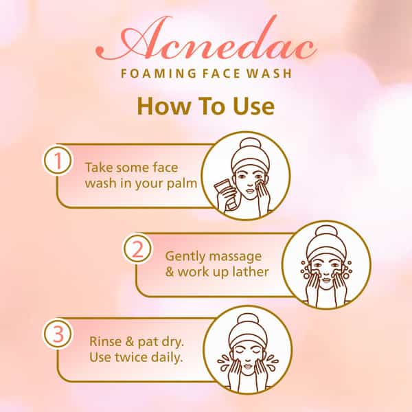 Acnedac Antiacne & Antipimple Foaming Face Wash 100 Ml | Salicylic Acid (Pack Of 3)