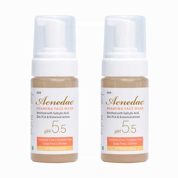 Acnedac Antiacne & Antipimple Foaming Face Wash 100 Ml | Salicylic Acid (Pack Of 3)
