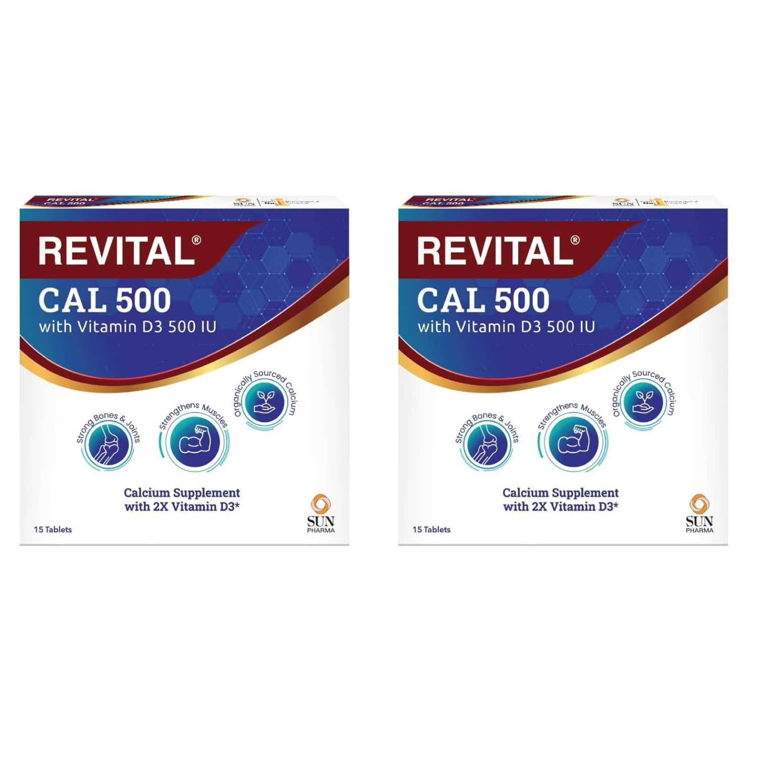 Revital Cal 500 With Vitamin D3 500 Iu 15 Tablets X Pack Of 2