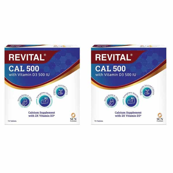 Revital Cal 500 With Vitamin D3 500 Iu 15 Tablets X Pack Of 2