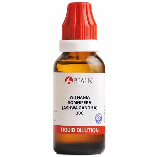 Bjain Withania Somnifera (Ashwa- Gandha) 30C Homeopathic Liquid Dilution | 30Ml
