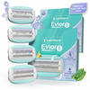 Letsshave Evior 6 Razor Blade Refills For Women (Pack Of 4) | Mid-Flex Blades & Dual Moisture Bar