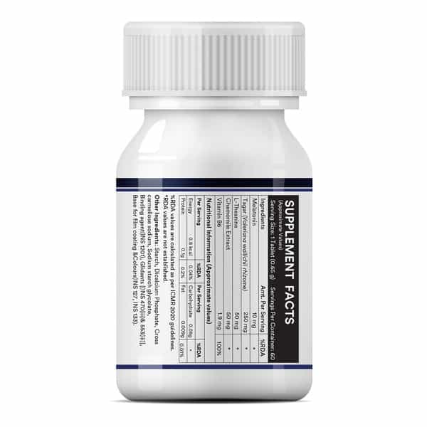 Inlife Melatonin 10Mg With Tagar 250Mg | May Support Restful Sleep | Relaxation | 60 Tablets