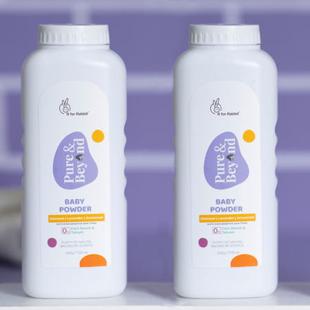 R For Rabbit Baby Powder 200g Pure & Beyond Natural|oatmeal & Arrowroot | Suits Sensitive Skin