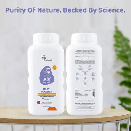 R For Rabbit Baby Powder 200g Pure & Beyond Natural|Oatmeal & Arrowroot | Suits Sensitive Skin