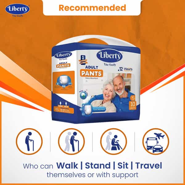 Liberty Premium Adult Diaper Extra Large (Xl) 60 Count Waist 38-65 Inch Pack Of 6 10 Count/Pack