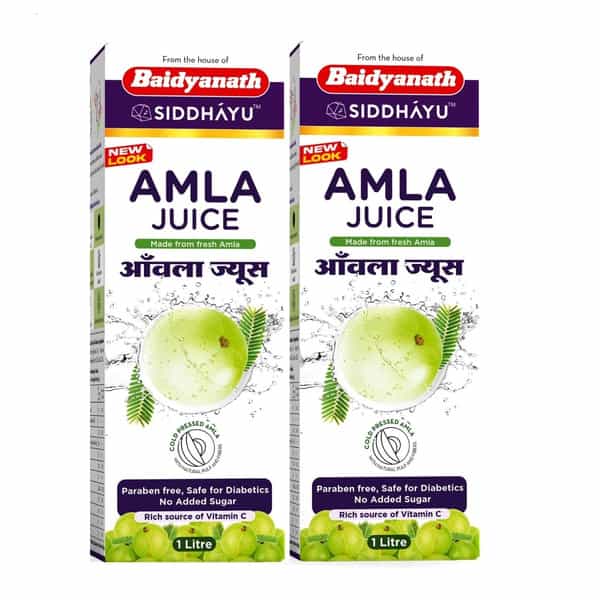 Baidyanath Asli Ayurved Amla Juice | Natural Immunity Booster | Vitamin C | No Added Sugar | 1L X 2
