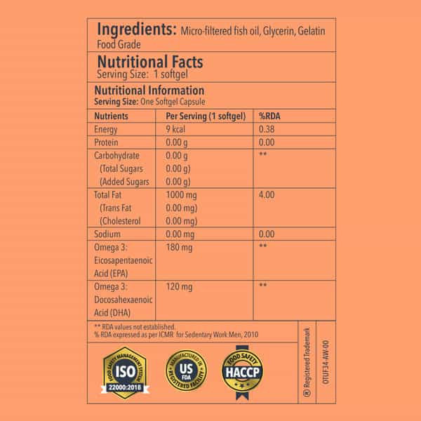 Proathlix Omega 3 Fish Oil Softgels 90 N