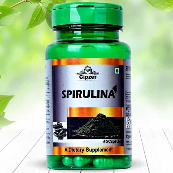 Cipzer Spirulina Capsule |Improve Muscle Strength | Endurance And Reduces Blood Pressure-30 Capsules