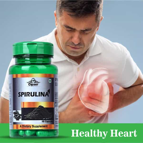 Cipzer Spirulina Capsule |Improve Muscle Strength | Endurance And Reduces Blood Pressure-30 Capsules