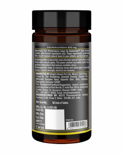 Muscleblaze Koshaveda Ashwagandha 500Mg | 60 Tablets With Shilajit Pro | 20 G Resin | For Immunity