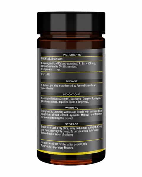 Muscleblaze Koshaveda Ashwagandha 500Mg | 60 Tablets With Shilajit Pro | 20 G Resin | For Immunity