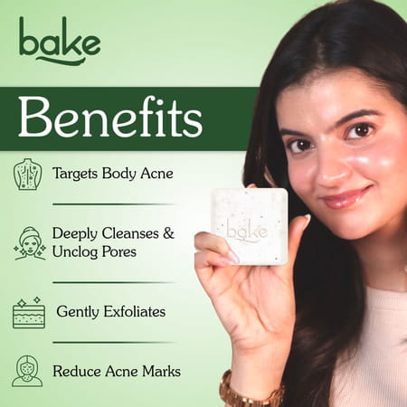 Bake 2% Salicylic Soap With Niacinamide For Body Acne & Dark Spots (Pack Of 3)
