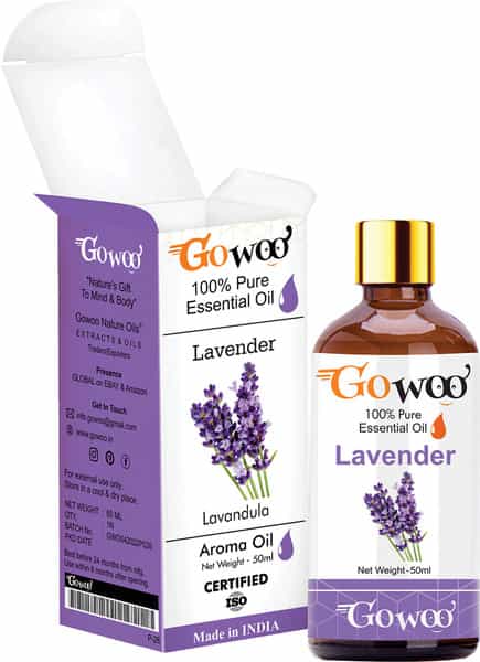 Go Woo 100% Pure Lavender Oil Steam Distilled Virgin 50 Ml