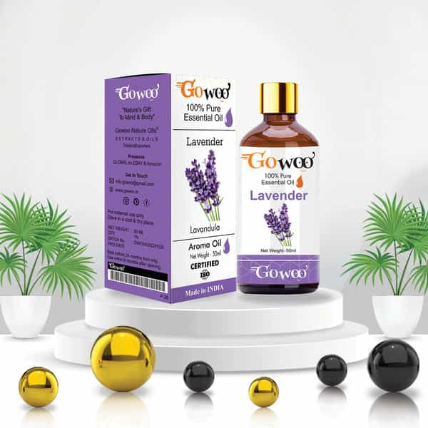 Go Woo 100% Pure Lavender Oil Steam Distilled Virgin 50 Ml