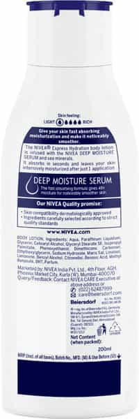 Nivea Express Hydration Lotion - 200 Ml