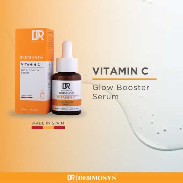 Dermosys Vitamin C Glow Booster Serum For Brightening & Depigmentant | For All Skin Types - 30Ml
