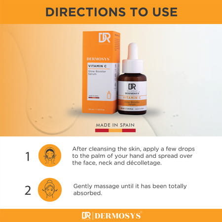 Dermosys Vitamin C Glow Booster Serum For Brightening & Depigmentant | For All Skin Types - 30ml