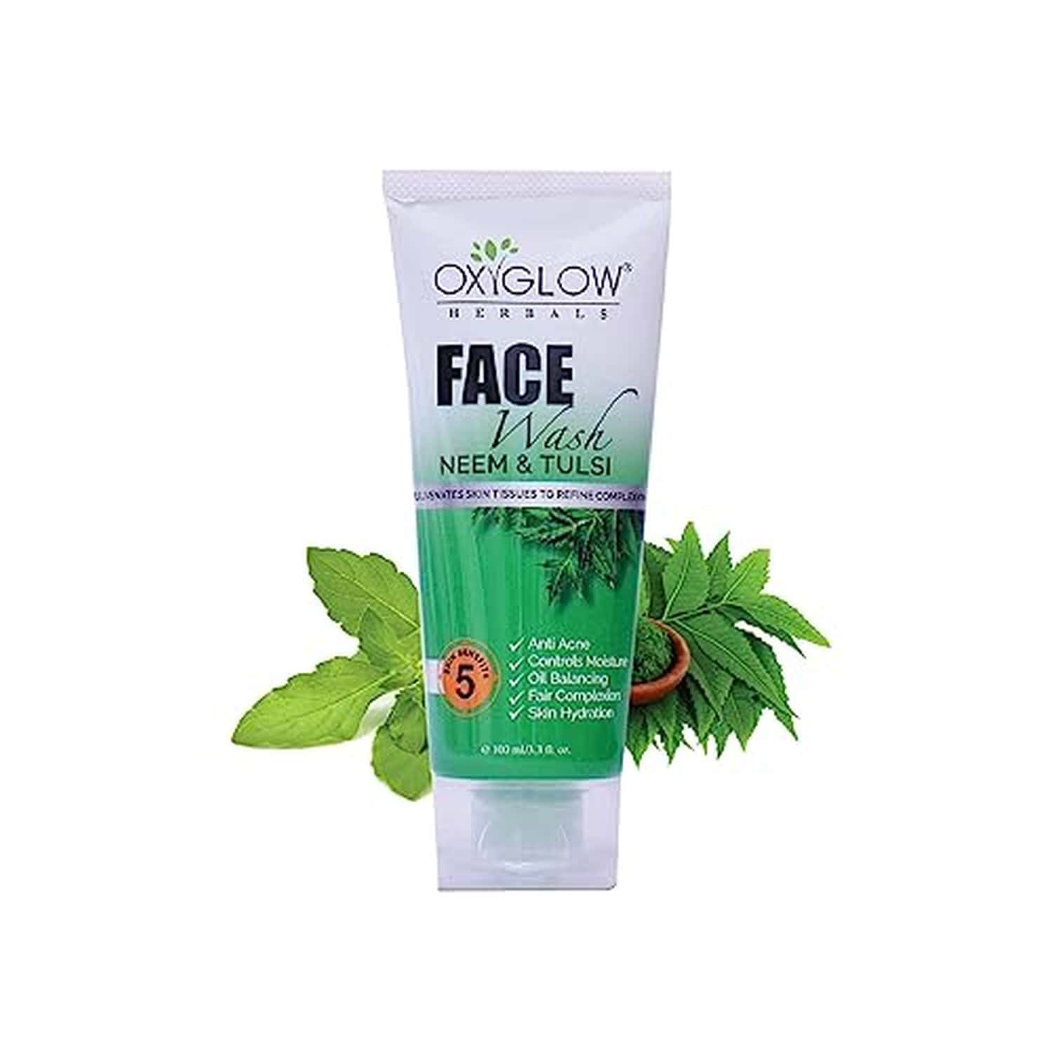 Buy OXYGLOW HERBALS FACE WASH NEEM TULSICLEANSES & PREVENTS PIMPLES