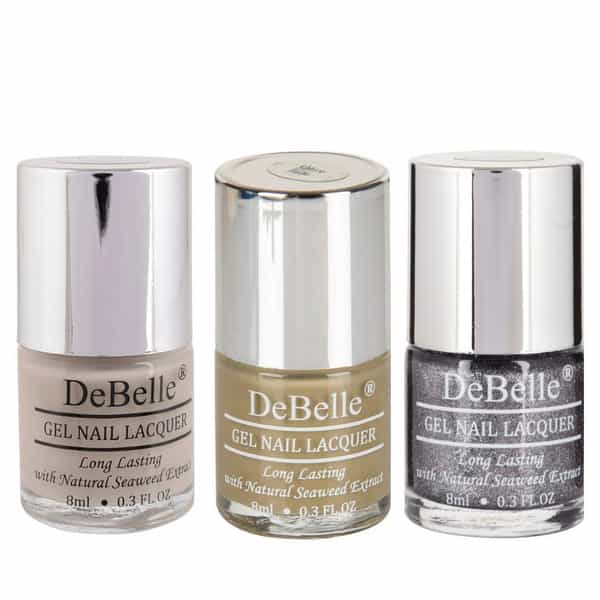 Debelle Gel Nail Polish Combo Set Of 3 Natural Blush 24 Ml (8 Ml Each)