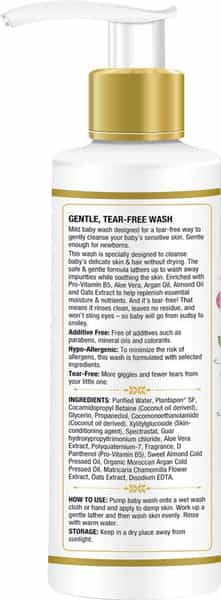 Mom & World Baby Wash - Tear Free Gentle Cleansing For Hair & Body 200 Ml White