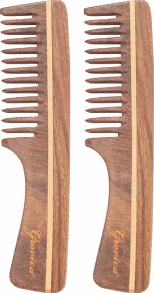 Groviva Sheesham Wood Comb (15 Fc) (Pack Of 2)