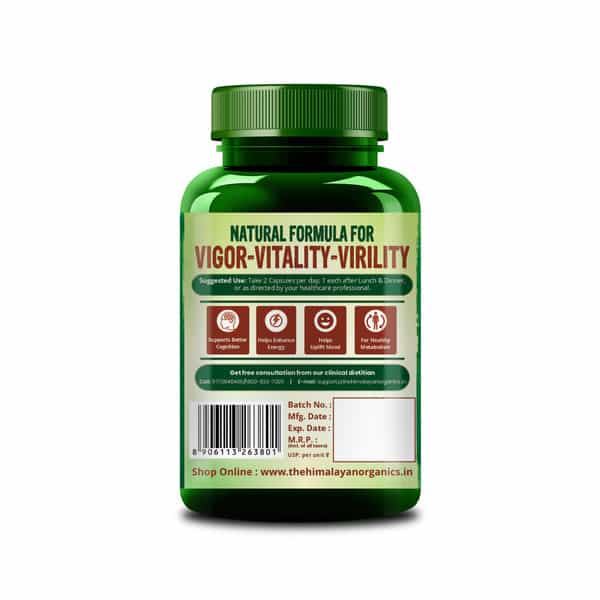 Vlado's Himalayan Organics Korean Red Ginseng 1000Mg/Serve 60 Veg Capsules