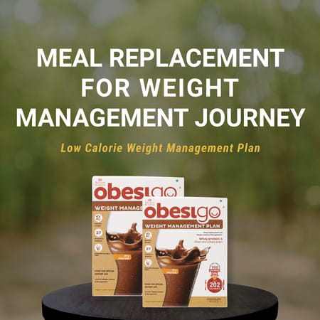 Obesigo | Best Meal Replacement Shake | Weight Loss (350gm | 7 Sachets - Weekly | Chocolate Flavour)