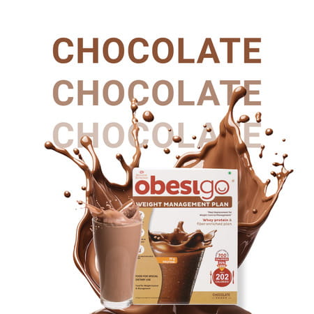 Obesigo | For Weight Management | Chocolate Flavour | Box (350Gm | 7 Sachets )