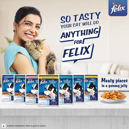 Purina Felix With Sardine In Jelly | Wet Food For Adults | Complete And Balanced Cat Food 12 X 85 G
