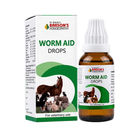 Bakson Homoeopathy Worm Aid Drops | For Veterinary Use | 30 Ml