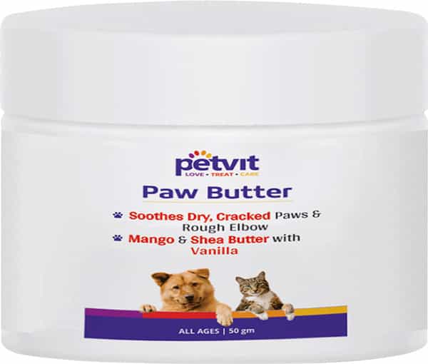 Petvit Paw Butter With Mango & Shea Butter & Lemon Grass Oil Vitamin E For All Breed Dog & Cat50gm