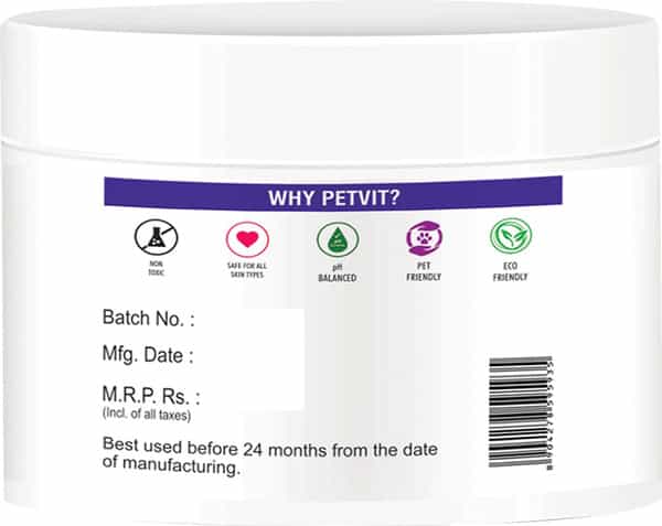 Petvit Paw Butter With Mango & Shea Butter & Lemon Grass Oil Vitamin E For All Breed Dog & Cat50gm